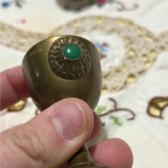 Vintage Brass Mini 8” Tea Set with Carafe and Cups - Picture 14 of 14